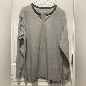 The White Company for Qatar Airways Gray Long Sleeve PJ Top for Men Medium